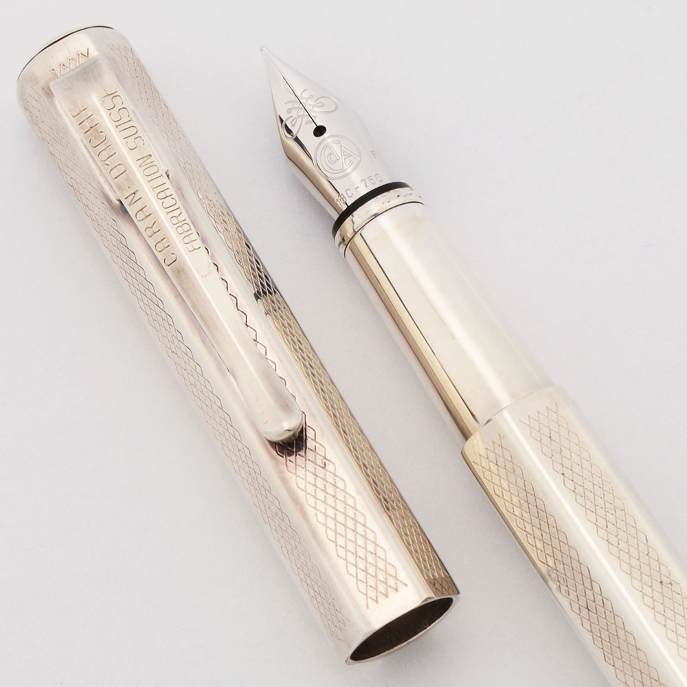 Caran d'Ache Ecridor Retro Fountain Pen - Rhodium Barleycorn